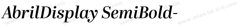 AbrilDisplay SemiBold字体转换